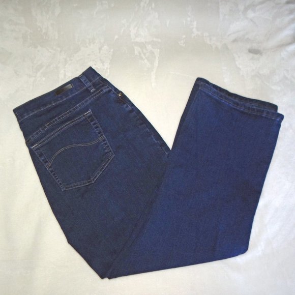 Lee Original Relaxed Straight Leg Jeans Dark Rinse, LIKE NEW - Picture 4 of 10